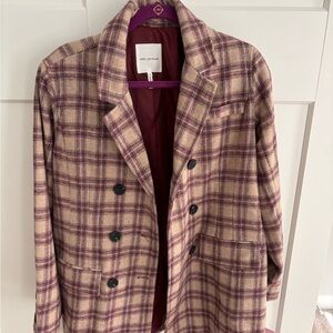 Avec Les Filles Blush Plaid Blazer/Shacket